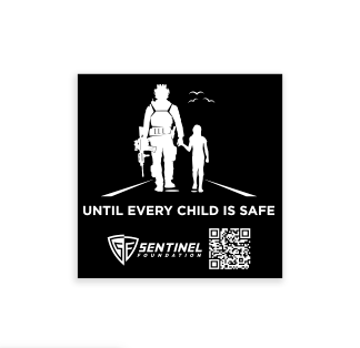 Sentinel Mission 4"x4" Decal, Black (Set of 2)