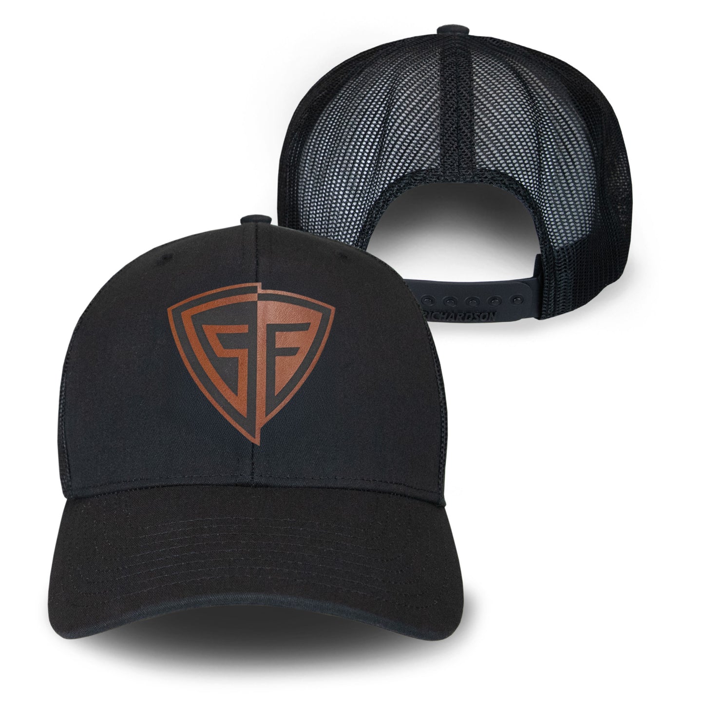 Shield Line Patch Hat, Black/Black